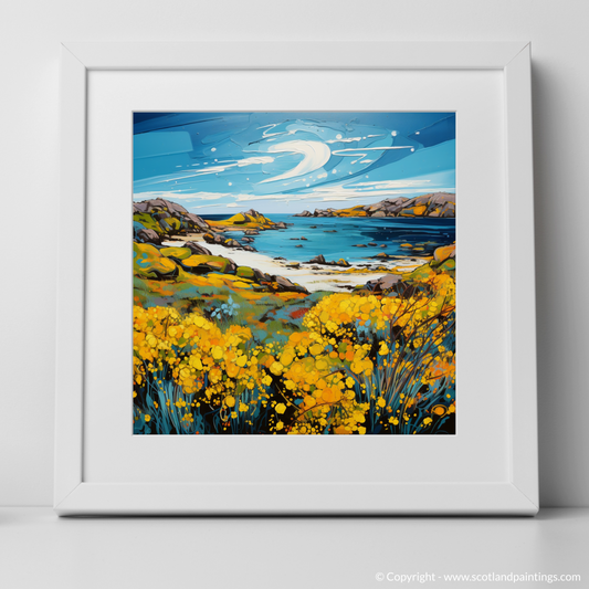 Gorse in Bloom: A Naive Art Tribute to Isle of Harris Flora