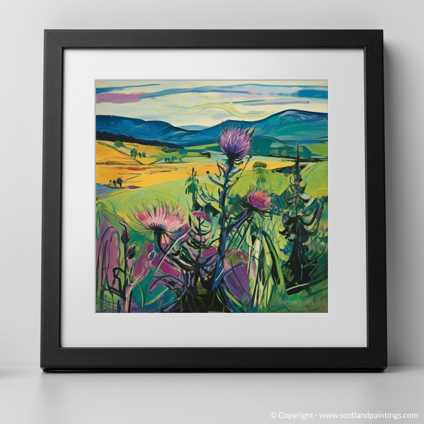 Melancholy Thistle in the Wilds of Inverness-shire: A Fauvist Ode to Scottish Flora