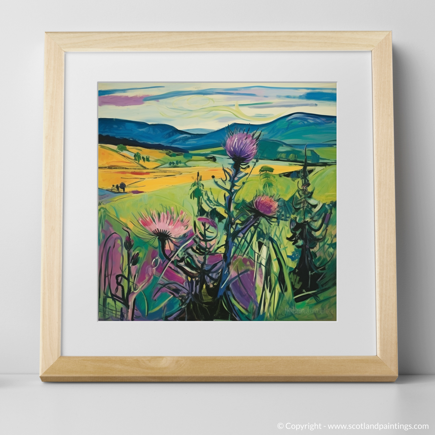 Melancholy Thistle in the Wilds of Inverness-shire: A Fauvist Ode to Scottish Flora