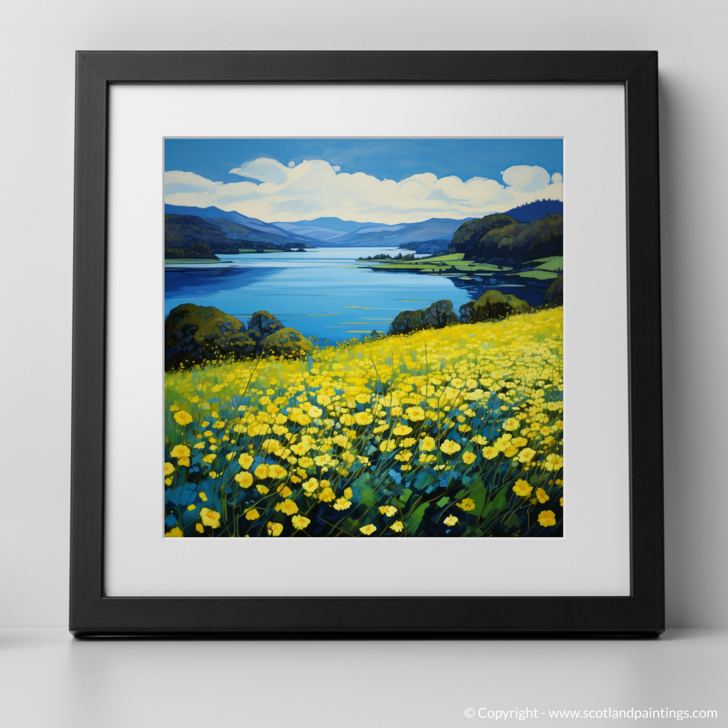 Loch Tay's Lesser Celandine: A Color Field Ode to Scottish Spring