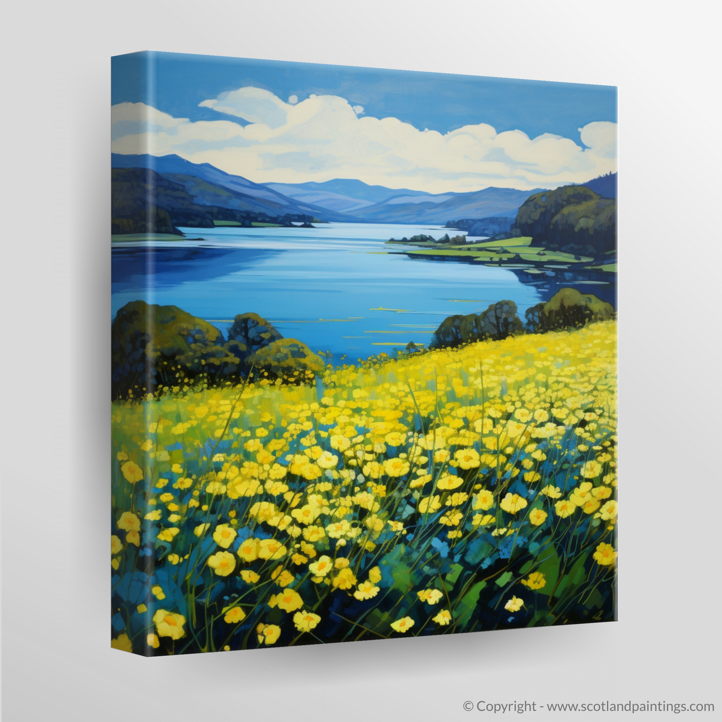 Loch Tay's Lesser Celandine: A Color Field Ode to Scottish Spring