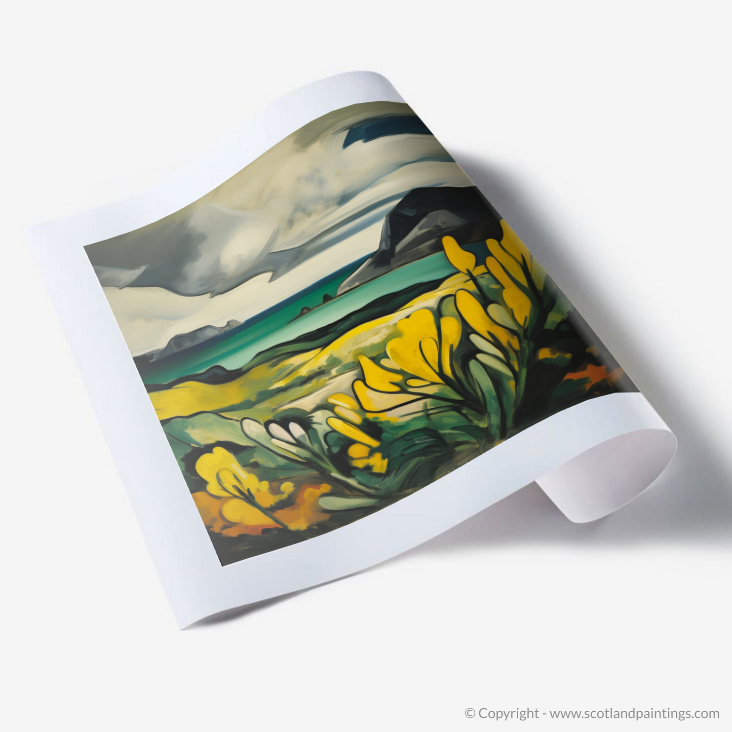 Gorse in the Heathlands of Isle of Harris: Abstract Impressions of Scotland's Wild Beauty