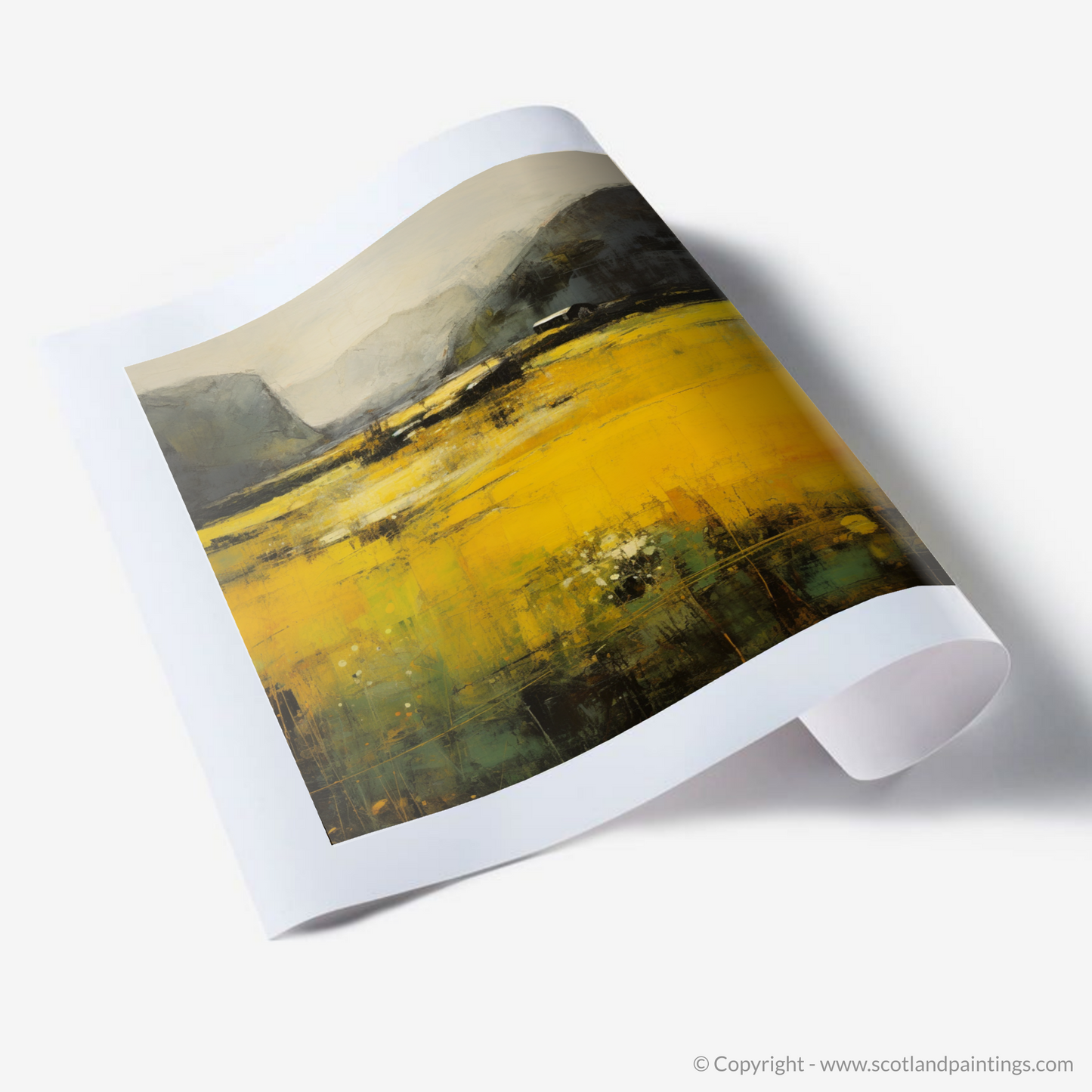 Golden Meadows of Ullapool: An Abstract Coltsfoot Reverie