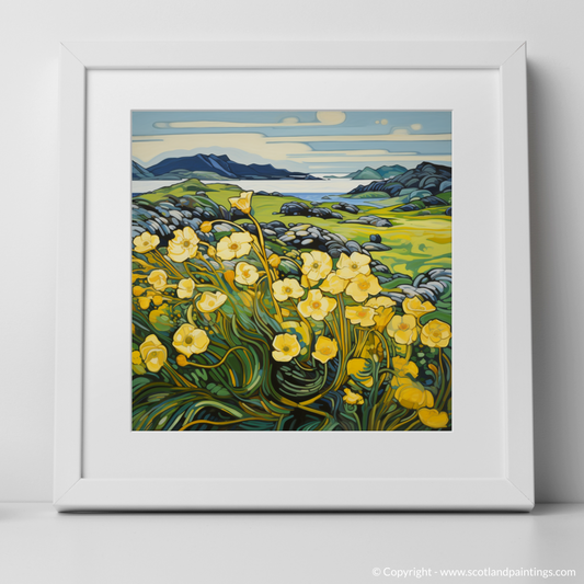 Enchantment of the Hebridean Machair: Yellow Rattle in Art Nouveau Style