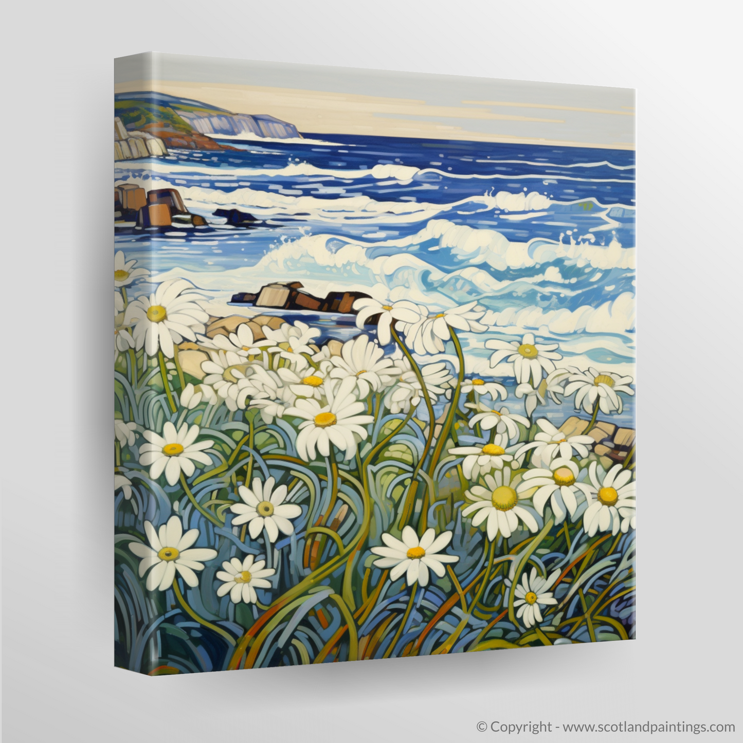 Sea Mayweed Serenade: An Art Nouveau Ode to Machrihanish Shores