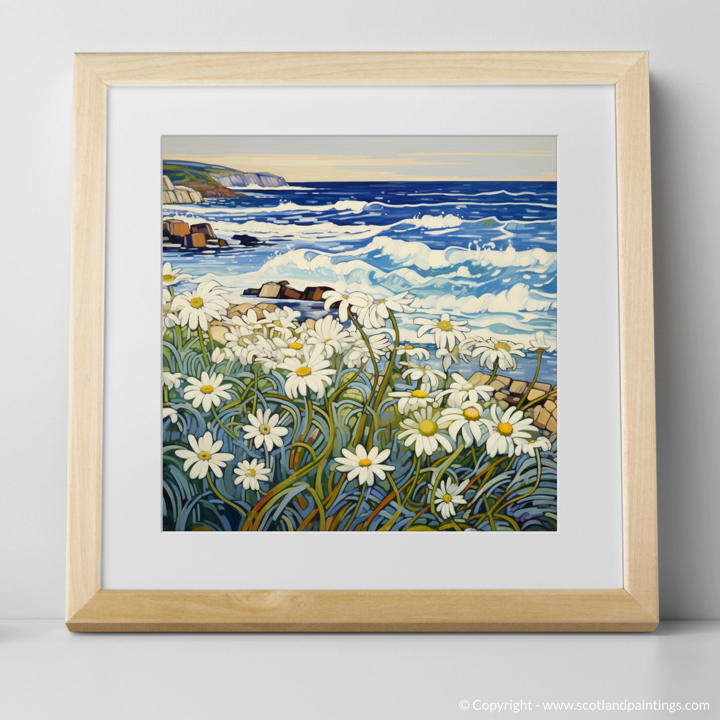 Sea Mayweed Serenade: An Art Nouveau Ode to Machrihanish Shores