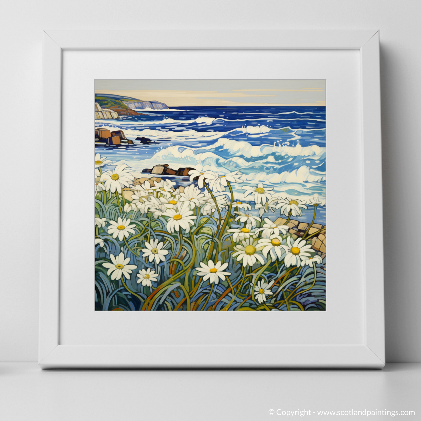 Sea Mayweed Serenade: An Art Nouveau Ode to Machrihanish Shores