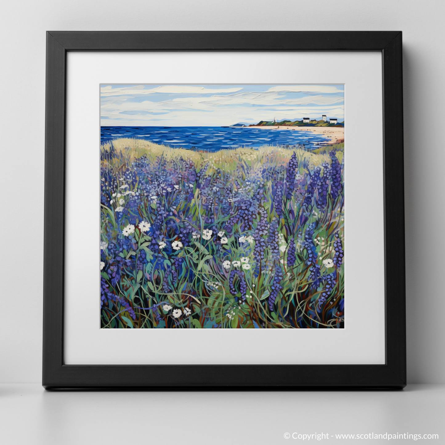 Wild Vibrance of Viper's Bugloss: An Abstract Tapestry of East Lothian's Coast