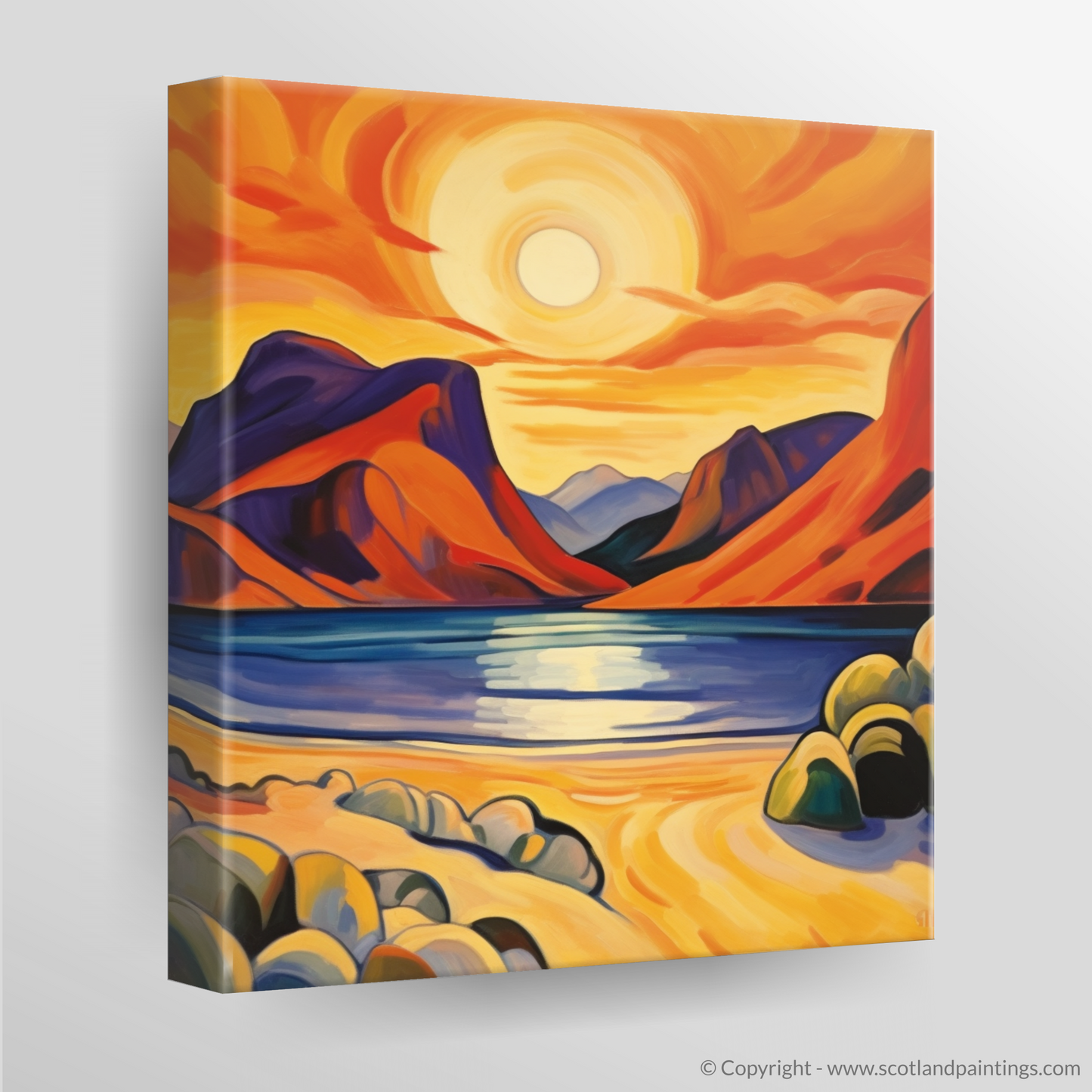 Calgary Bay at Golden Hour: A Fauvist Tapestry