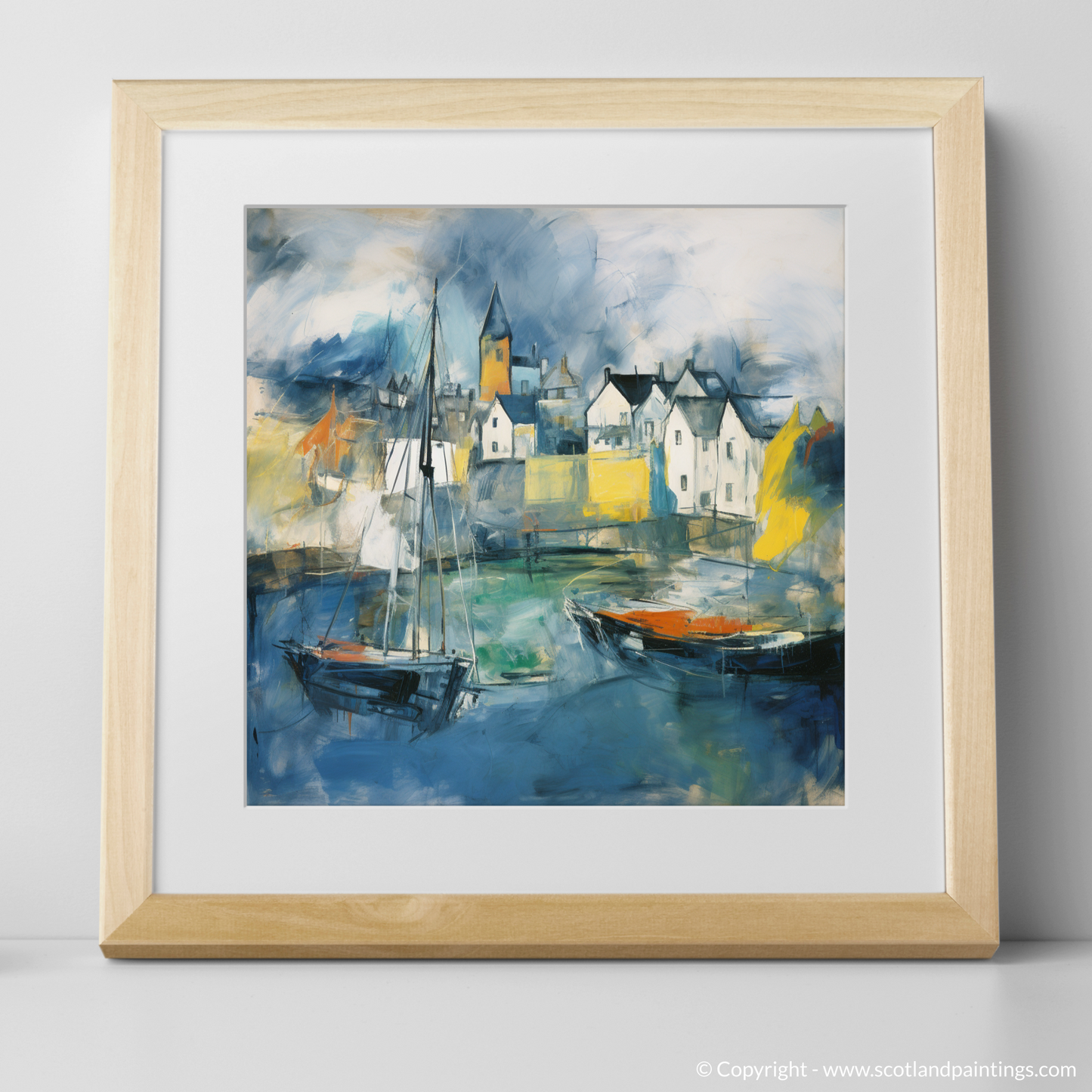 Stormy Skies Over Tobermory Harbour: An Abstract Voyage
