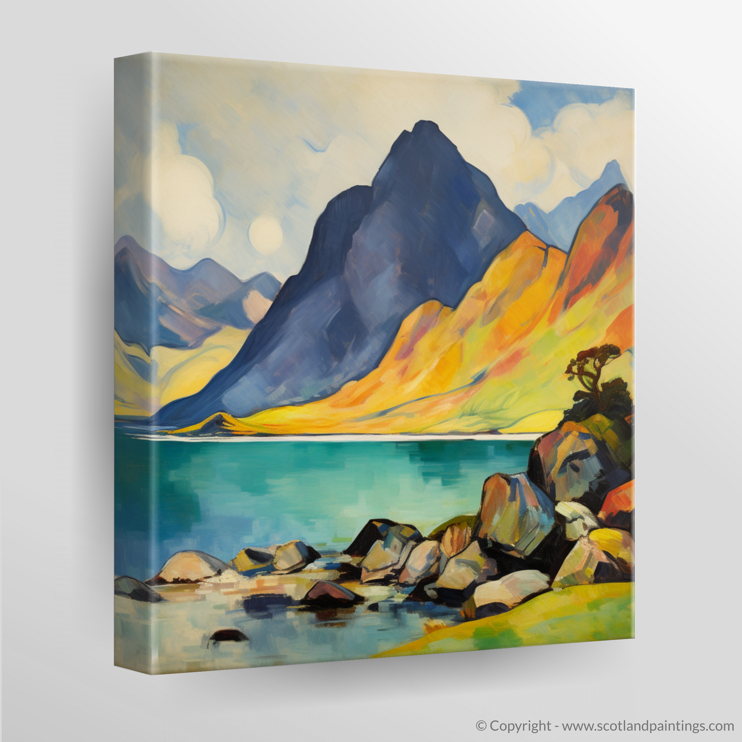 Fiery Sunset Over Loch Coruisk - A Fauvist Ode to the Isle of Skye