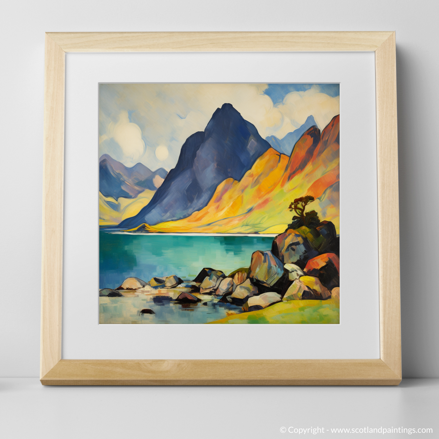 Fiery Sunset Over Loch Coruisk - A Fauvist Ode to the Isle of Skye