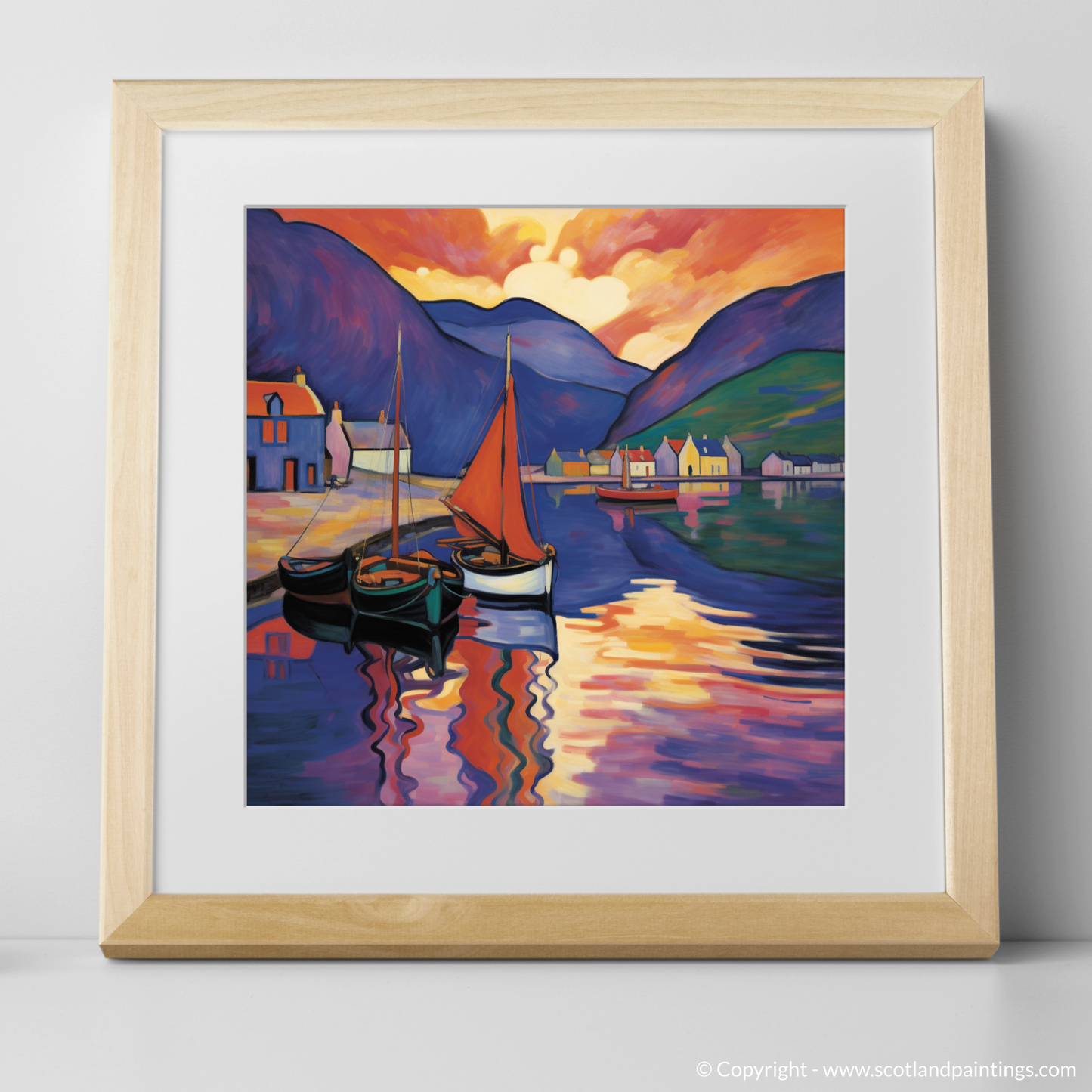 Ullapool Harbour at Dusk: A Fauvist Symphony of Colour