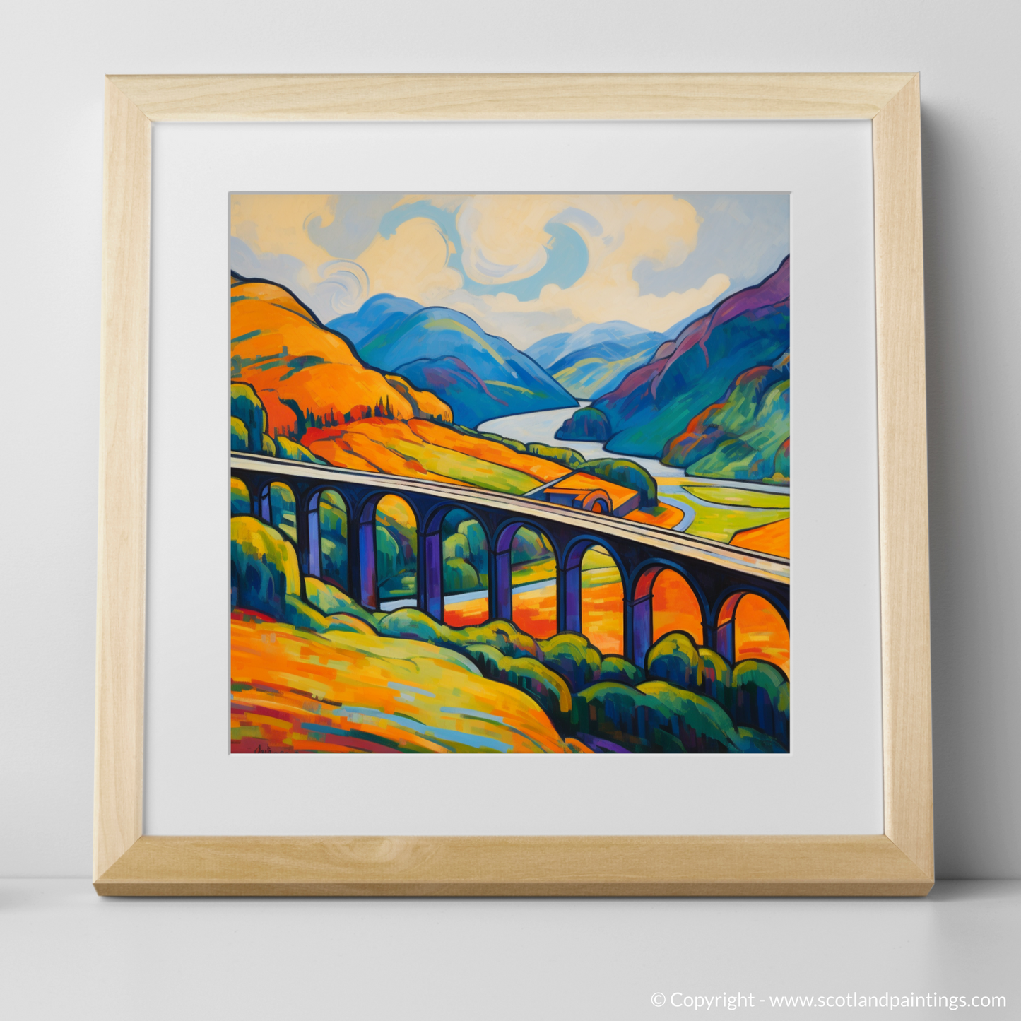 Fauvist Fervour: Glenfinnan Viaduct in the Scottish Highlands