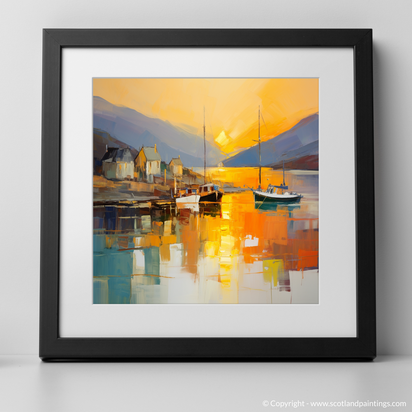 Golden Hour at Ullapool Harbour: An Abstract Expressionist Odyssey ...