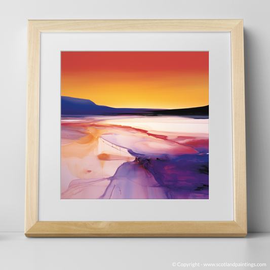 Sunset Blaze over Durness Beach - Abstract Elegance