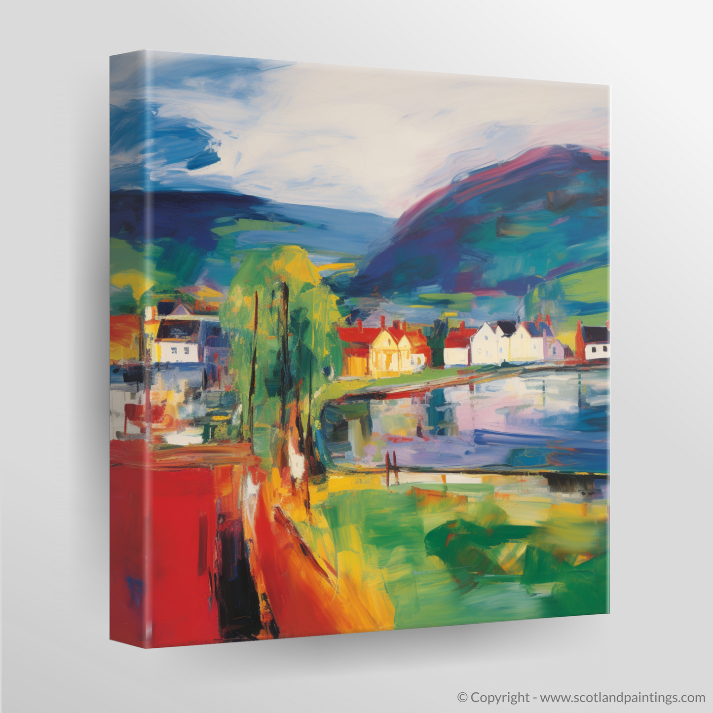 Inveraray Essence: An Abstract Expressionist Ode to a Scottish Village