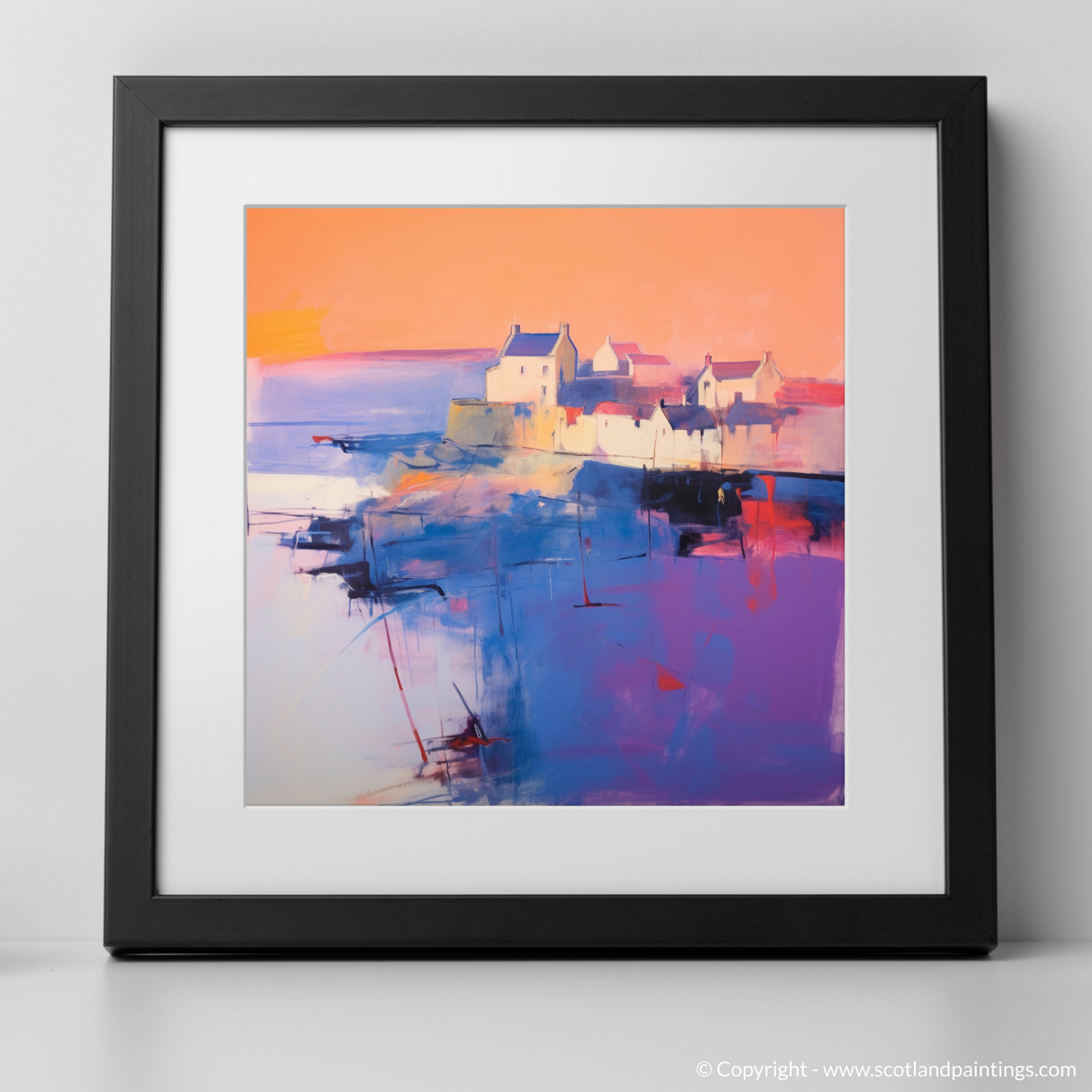 Dusk at Crail Harbour: An Abstract Symphony of Colour