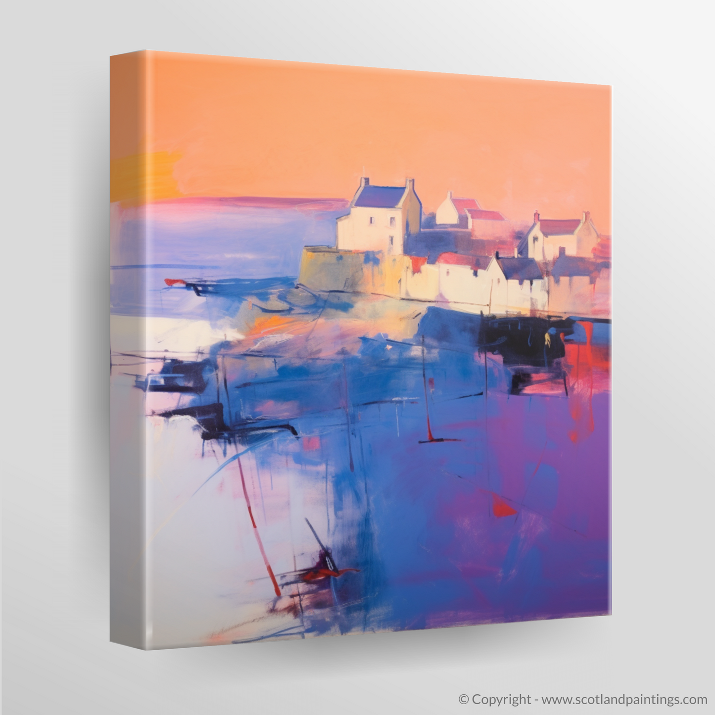 Dusk at Crail Harbour: An Abstract Symphony of Colour