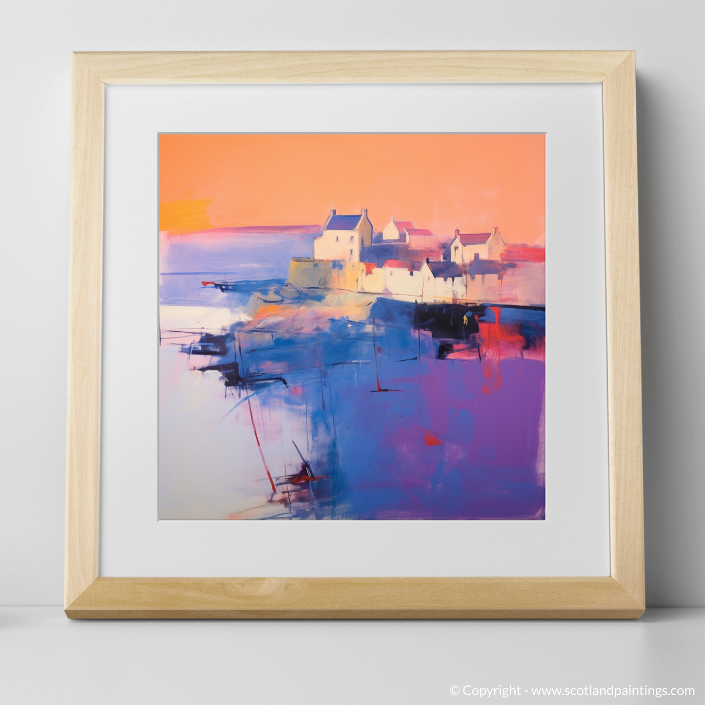 Dusk at Crail Harbour: An Abstract Symphony of Colour