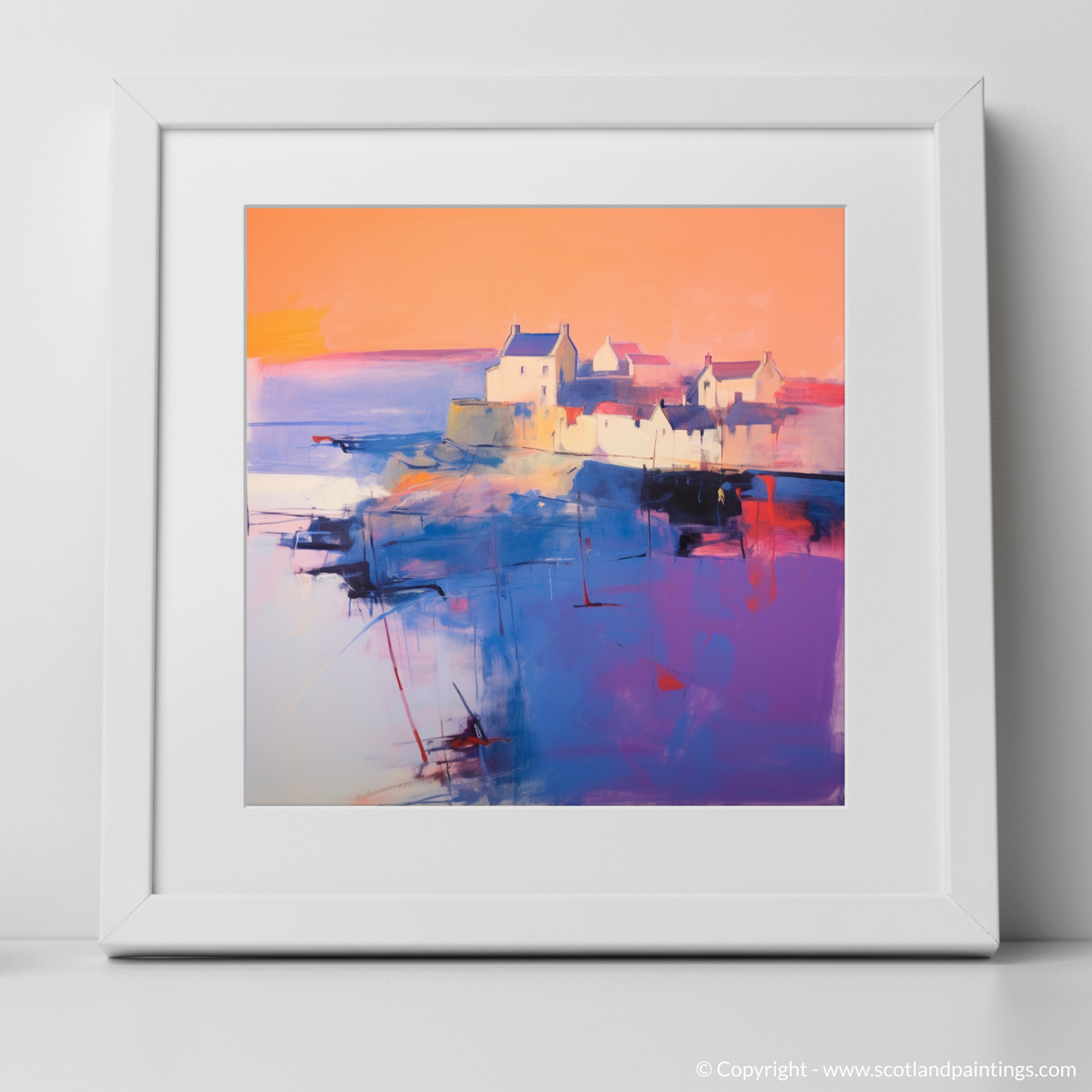 Dusk at Crail Harbour: An Abstract Symphony of Colour