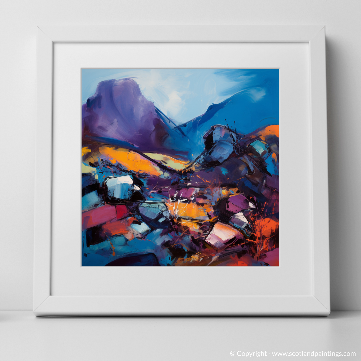 Crowberry Essence: An Abstract Expressionist Ode to Buachaille Etive Mòr