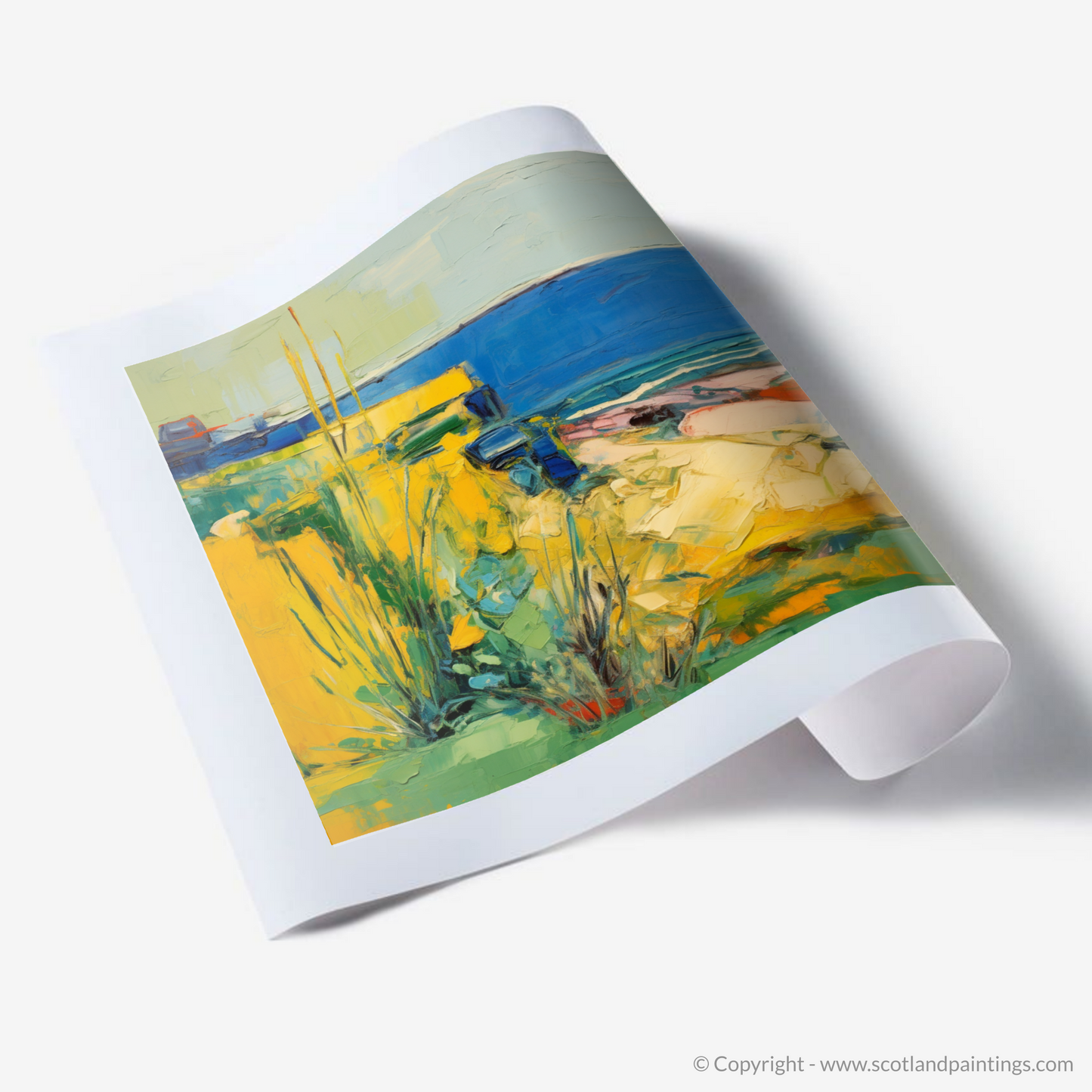 Golden Samphire of Berwick Cliffs: An Abstract Expressionist Ode