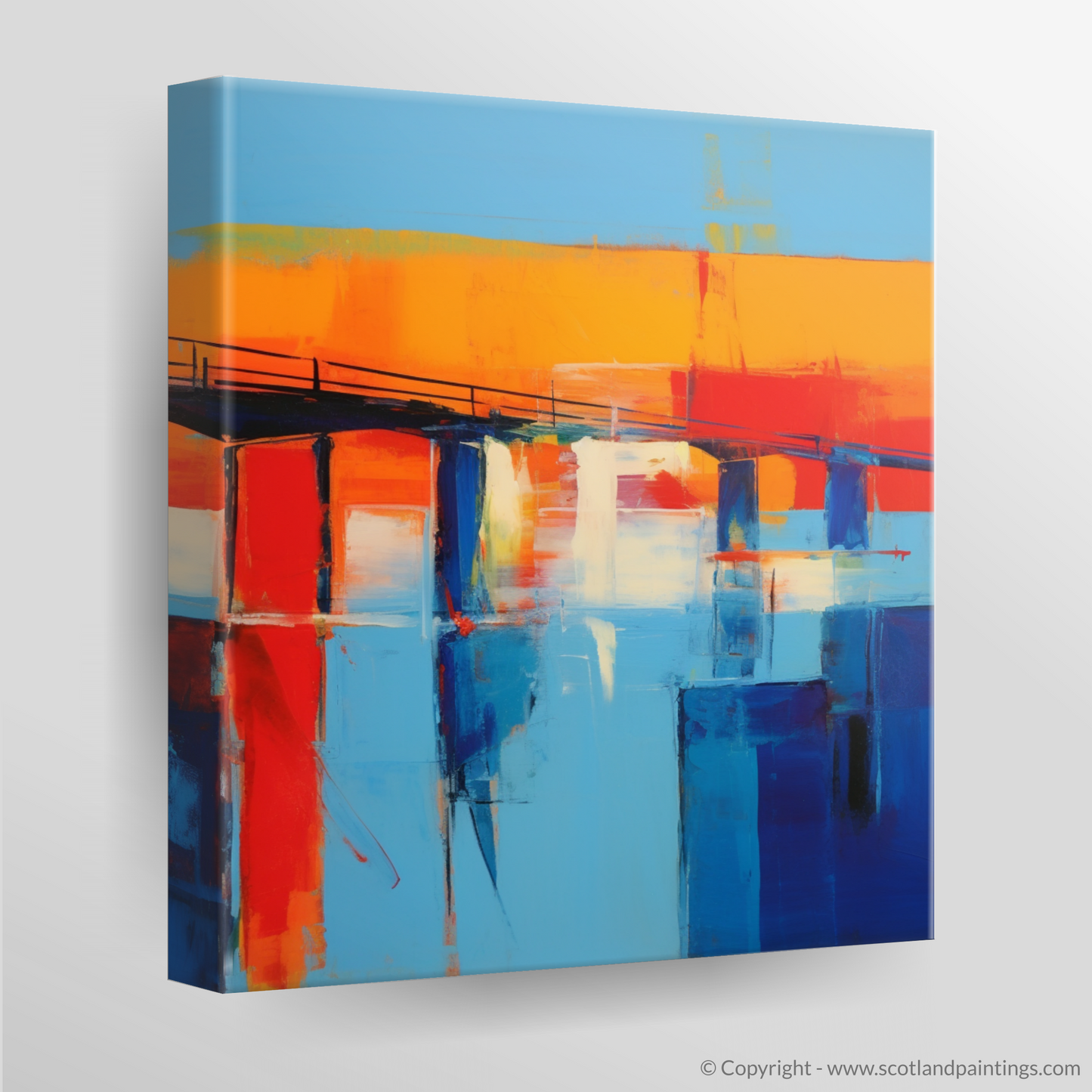 Tay Road Bridge Unveiled: An Abstract Expressionist Odyssey