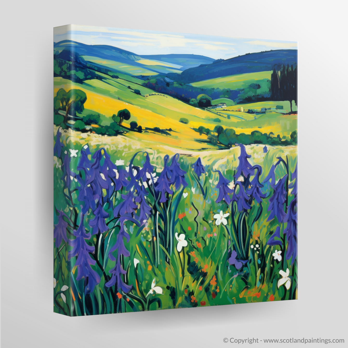 Harebell Harmony: A Fauvist Ode to Scottish Meadows