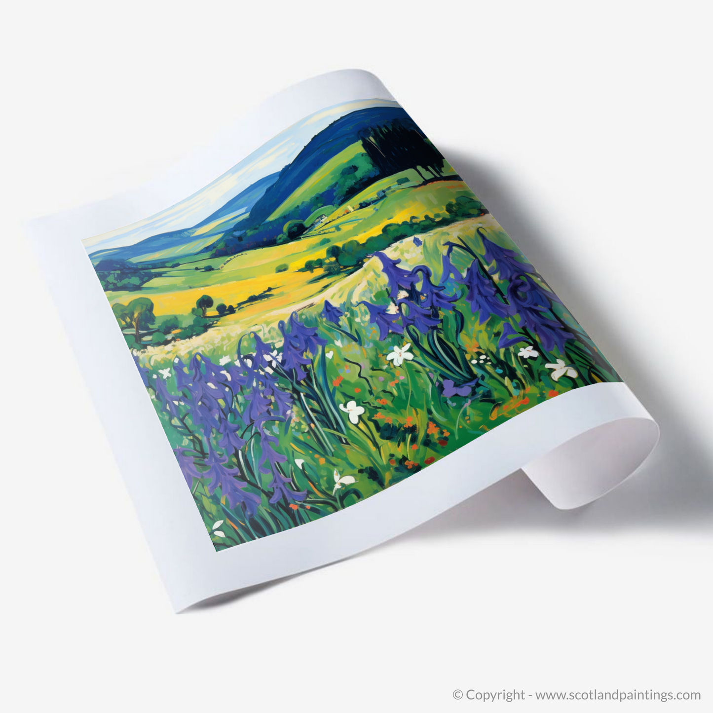 Harebell Harmony: A Fauvist Ode to Scottish Meadows