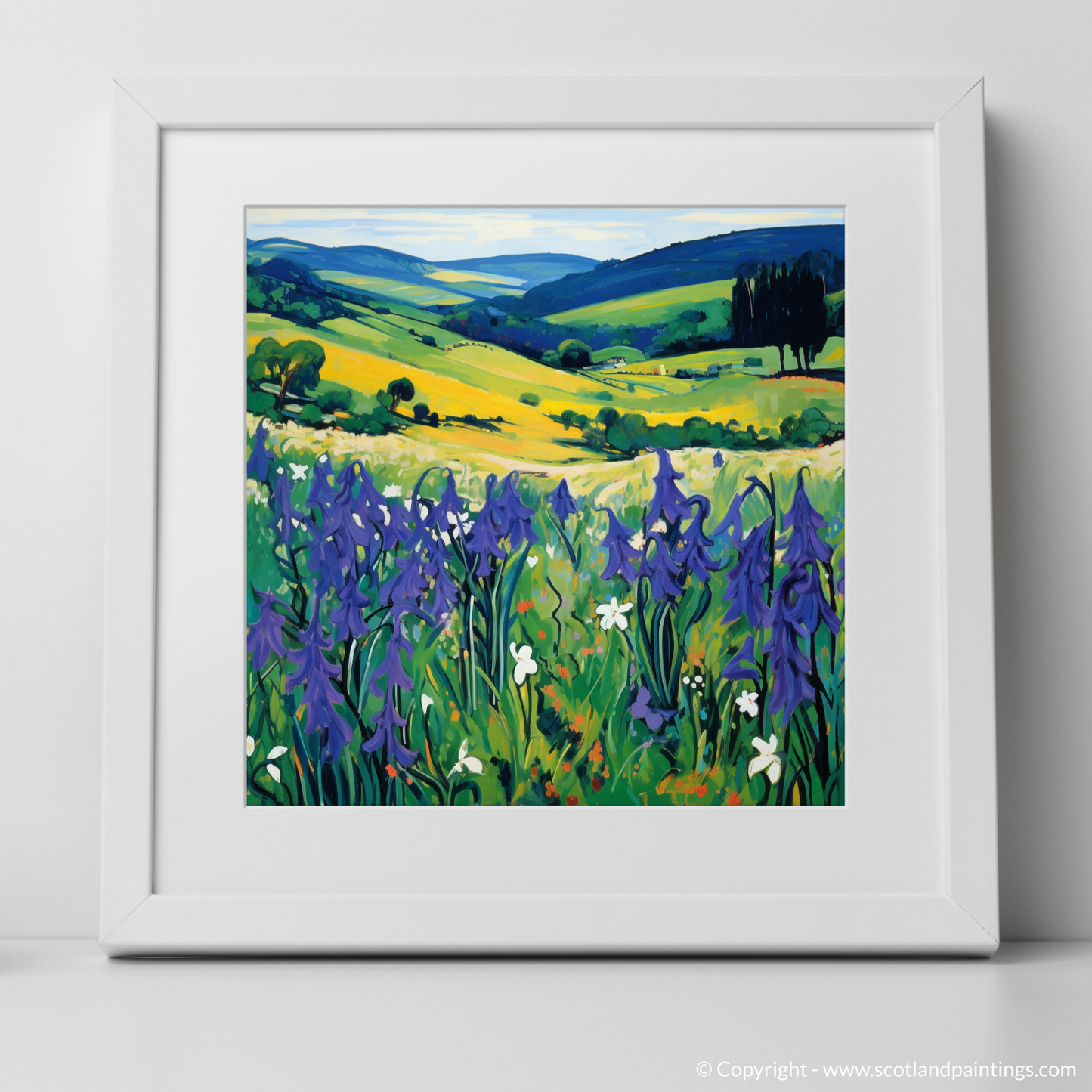 Harebell Harmony: A Fauvist Ode to Scottish Meadows