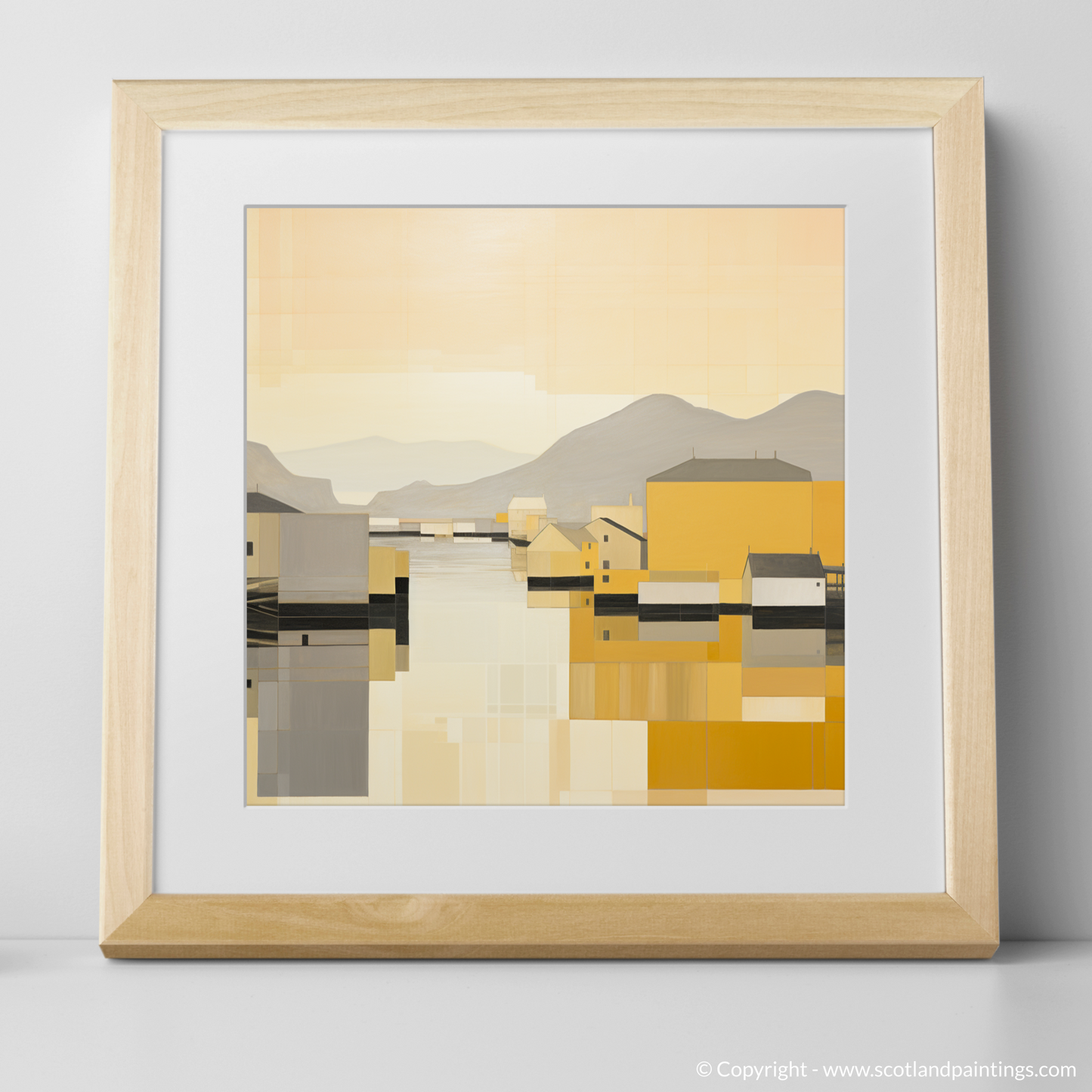 Golden Hour at Castlebay Harbour: An Abstract Scottish Seascape