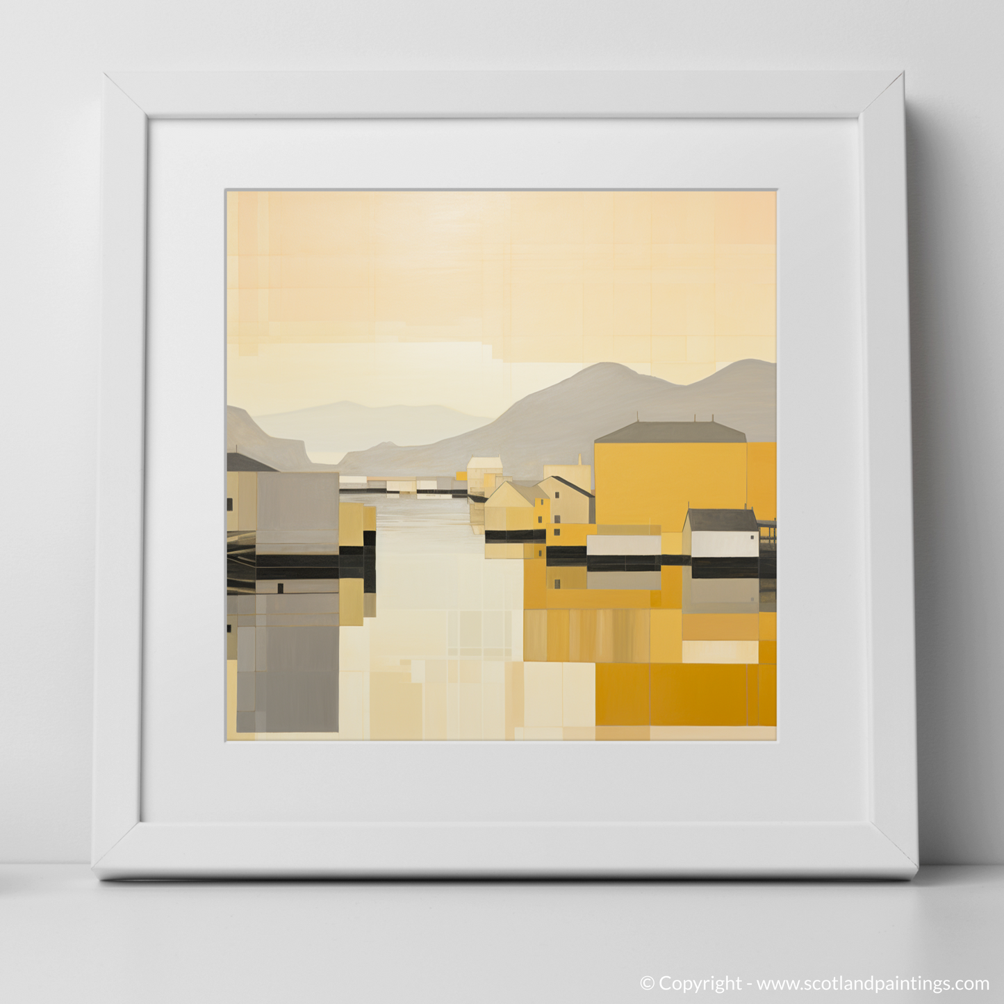 Golden Hour at Castlebay Harbour: An Abstract Scottish Seascape