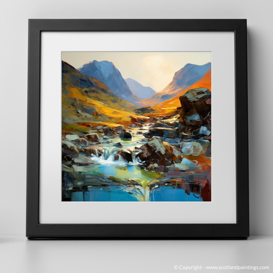 Golden Hour at the Fairy Pools: An Abstract Expressionist Ode to the Scottish Isles