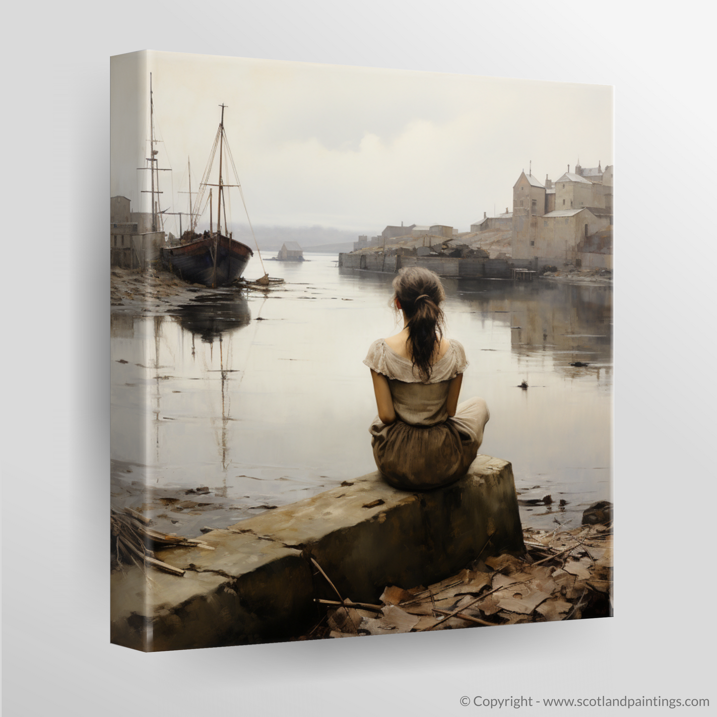 Harbourside Reflections: A Woman's Contemplation in Leith