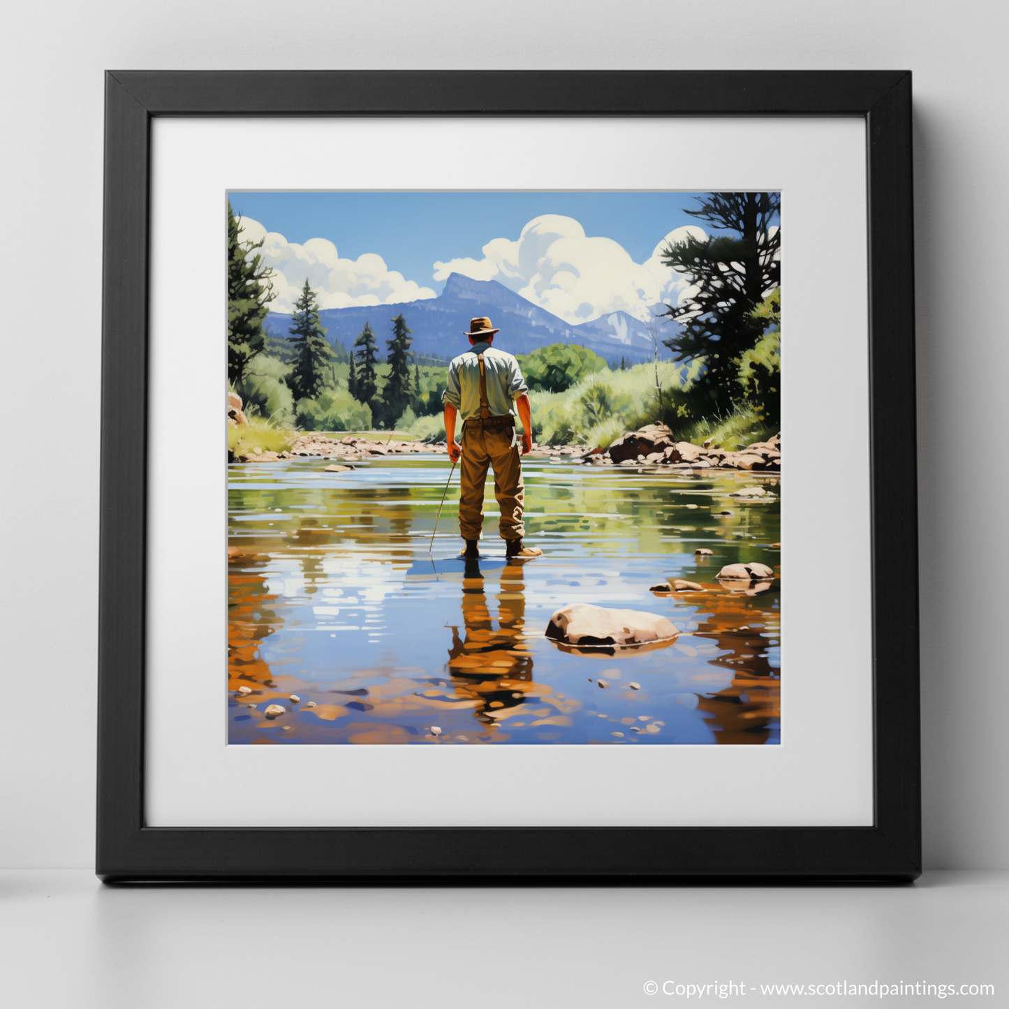 Solitary Angler on the River Findhorn