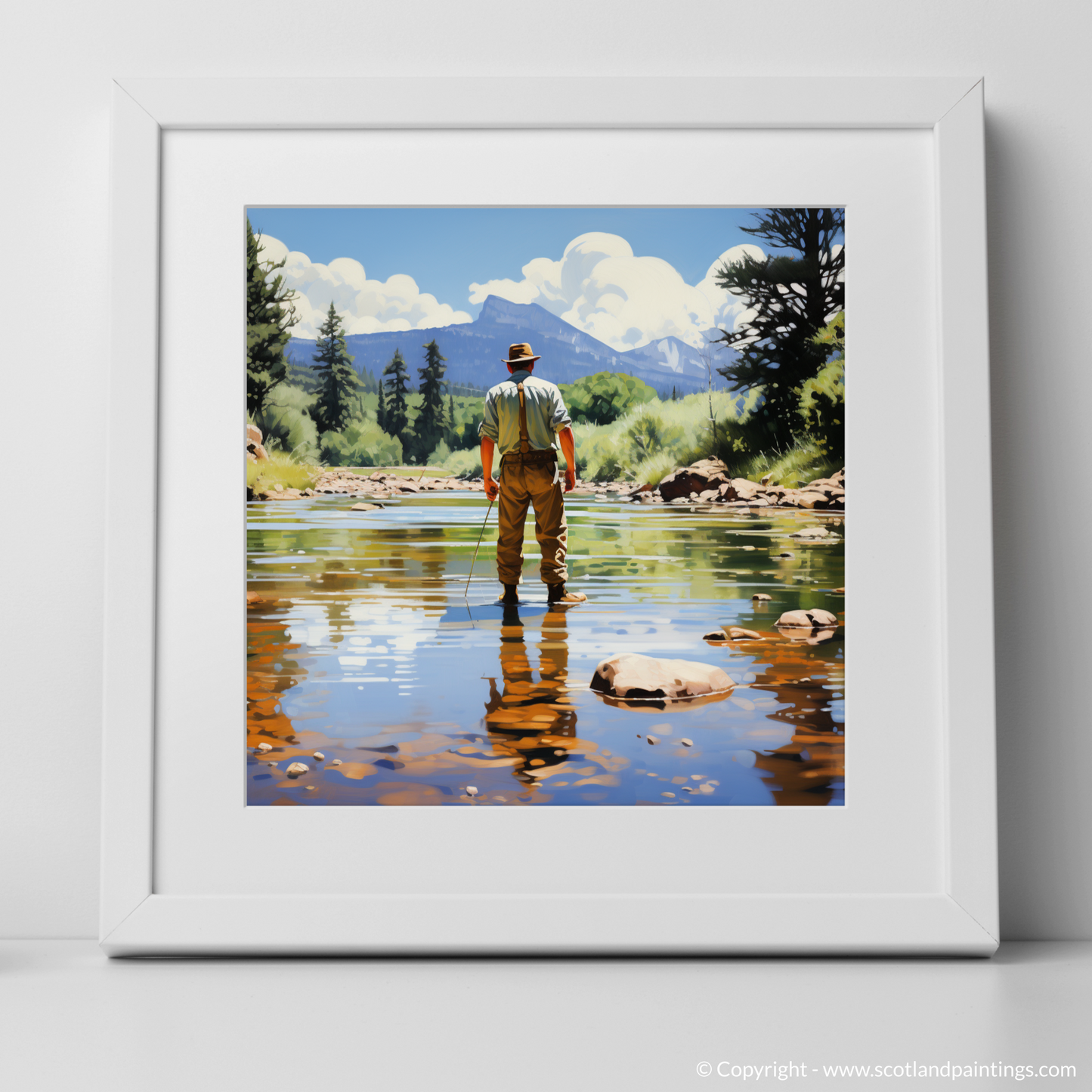 Solitary Angler on the River Findhorn