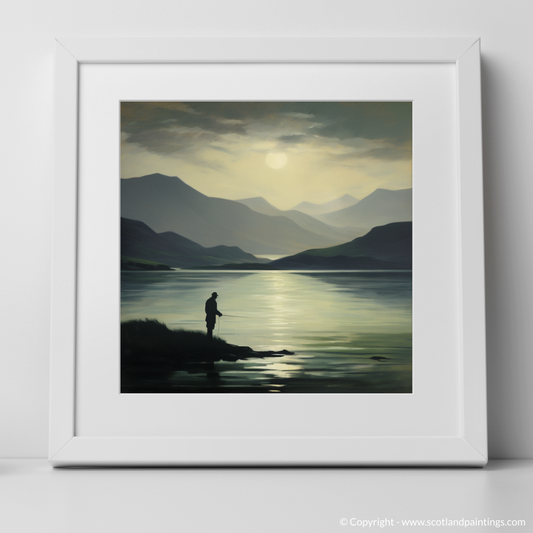 Lone Fisherman at Twilight: A Serene Loch Lomond Vista
