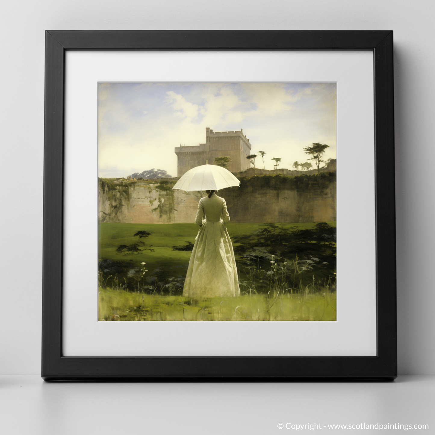 A Woman with a Parasol at Culzean Castle Gardens