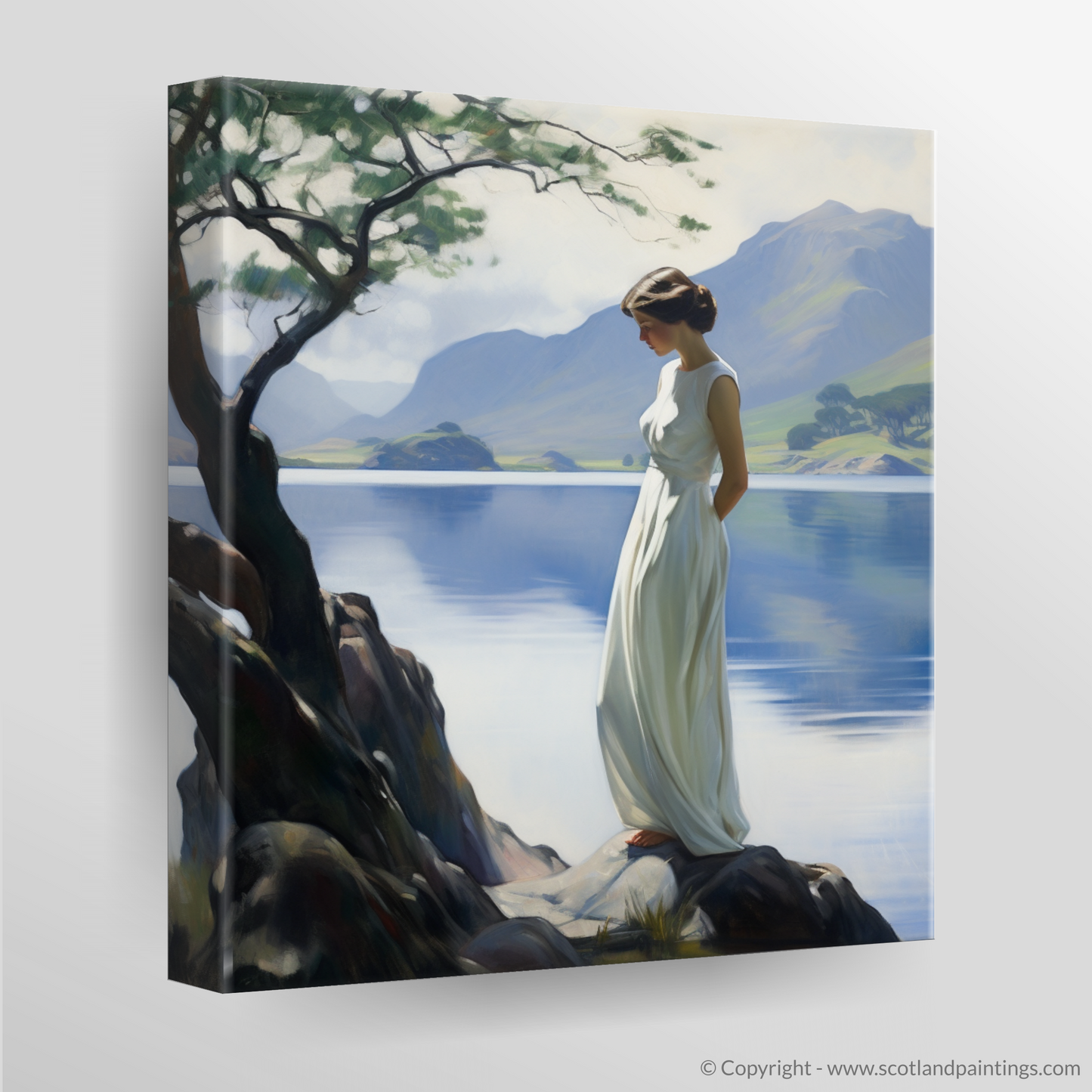 Serenity by Loch Maree: A Portrait of Elegance in White