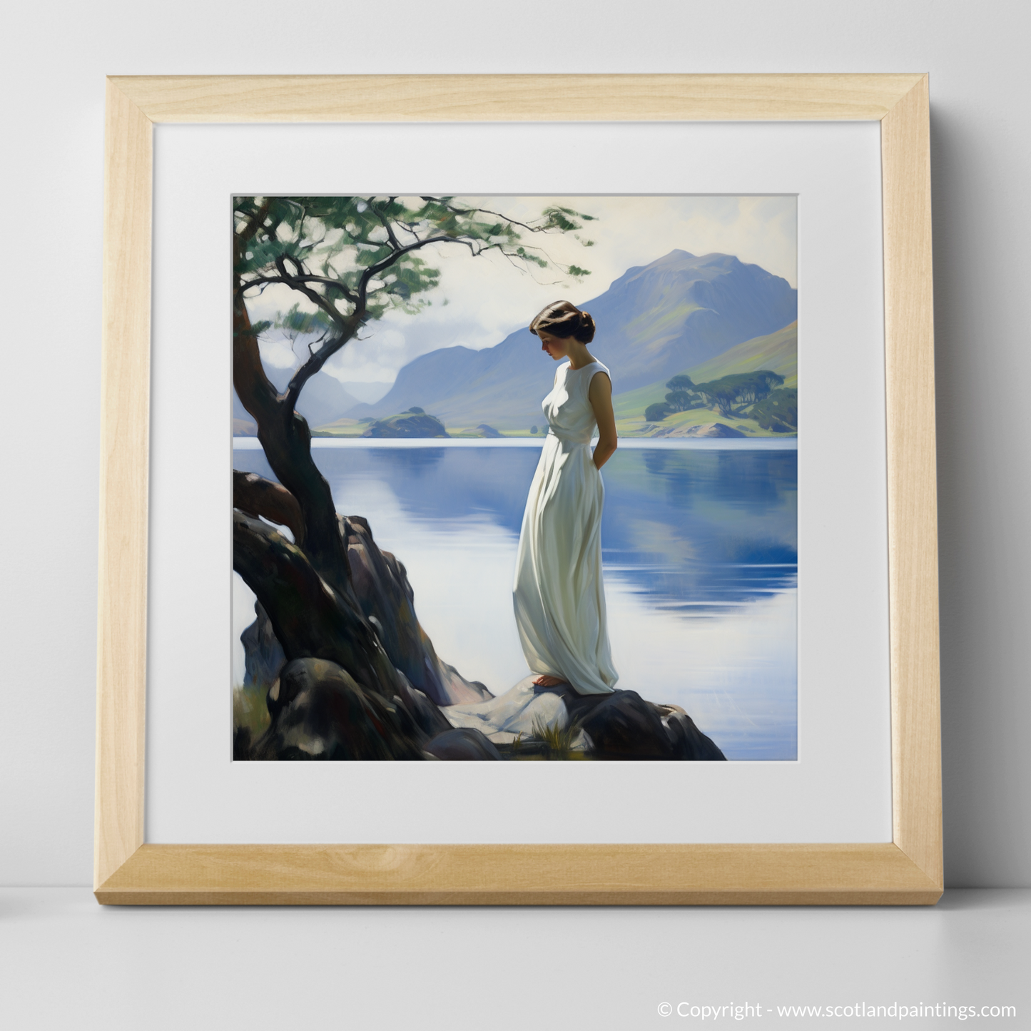 Serenity by Loch Maree: A Portrait of Elegance in White