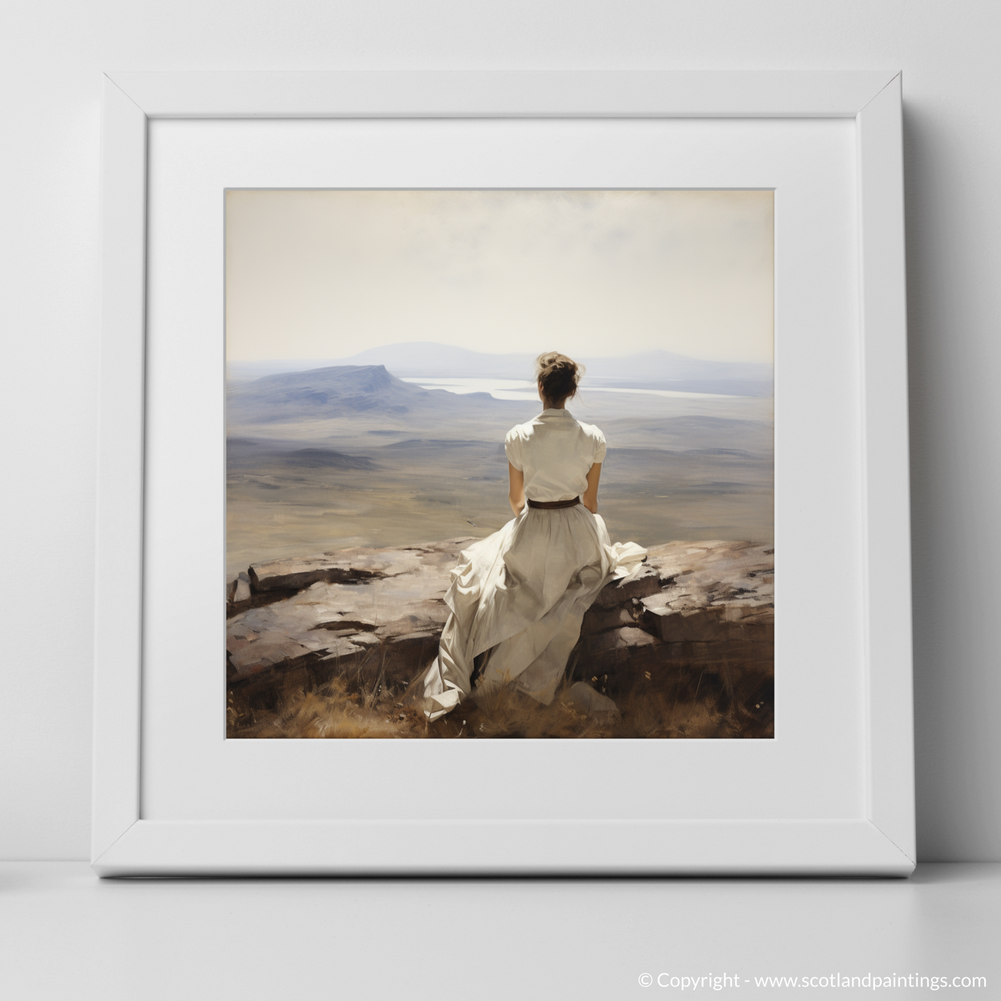 Highland Serenity: A Moment in White