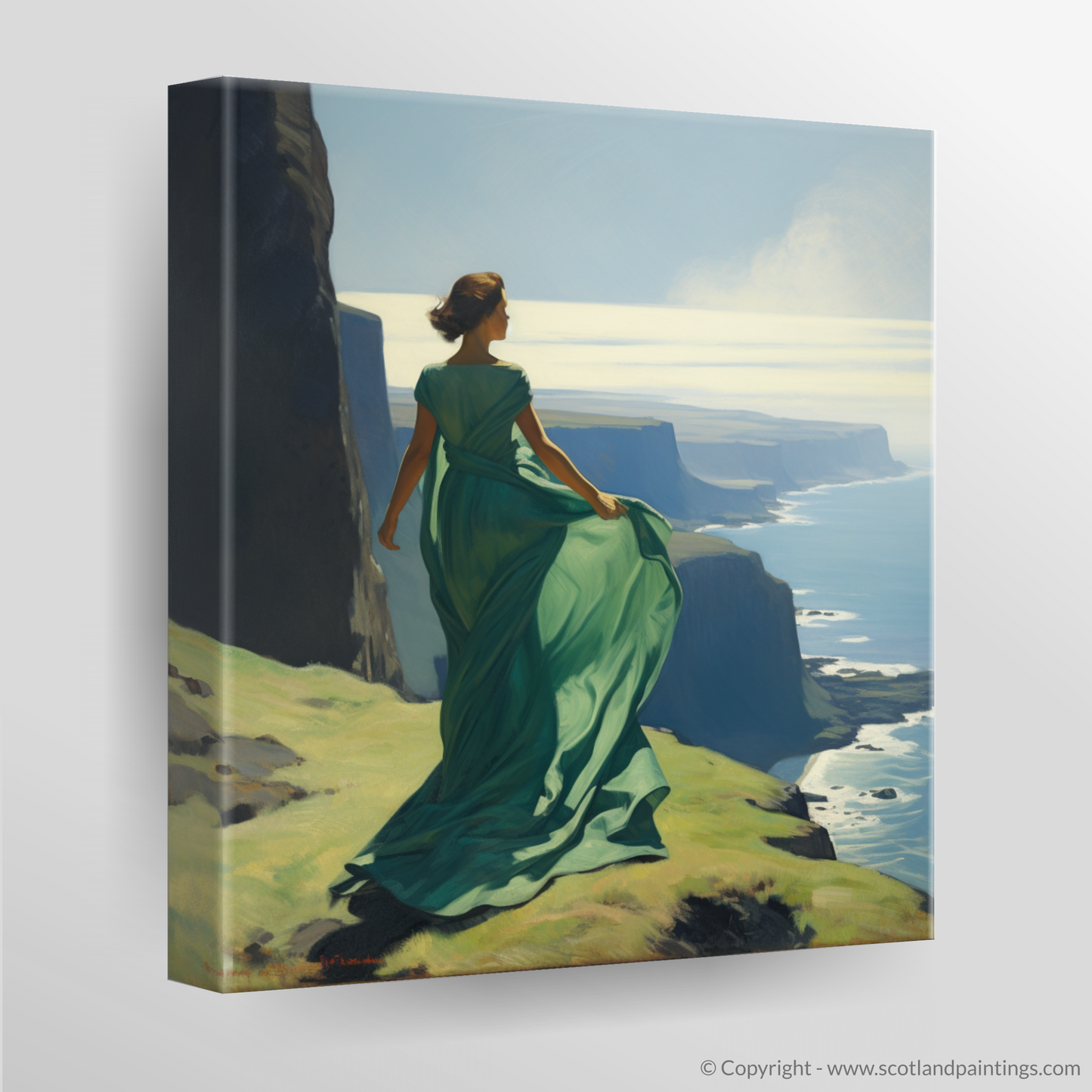 Majestic Solitude: Overlooking Skye's Cliffs