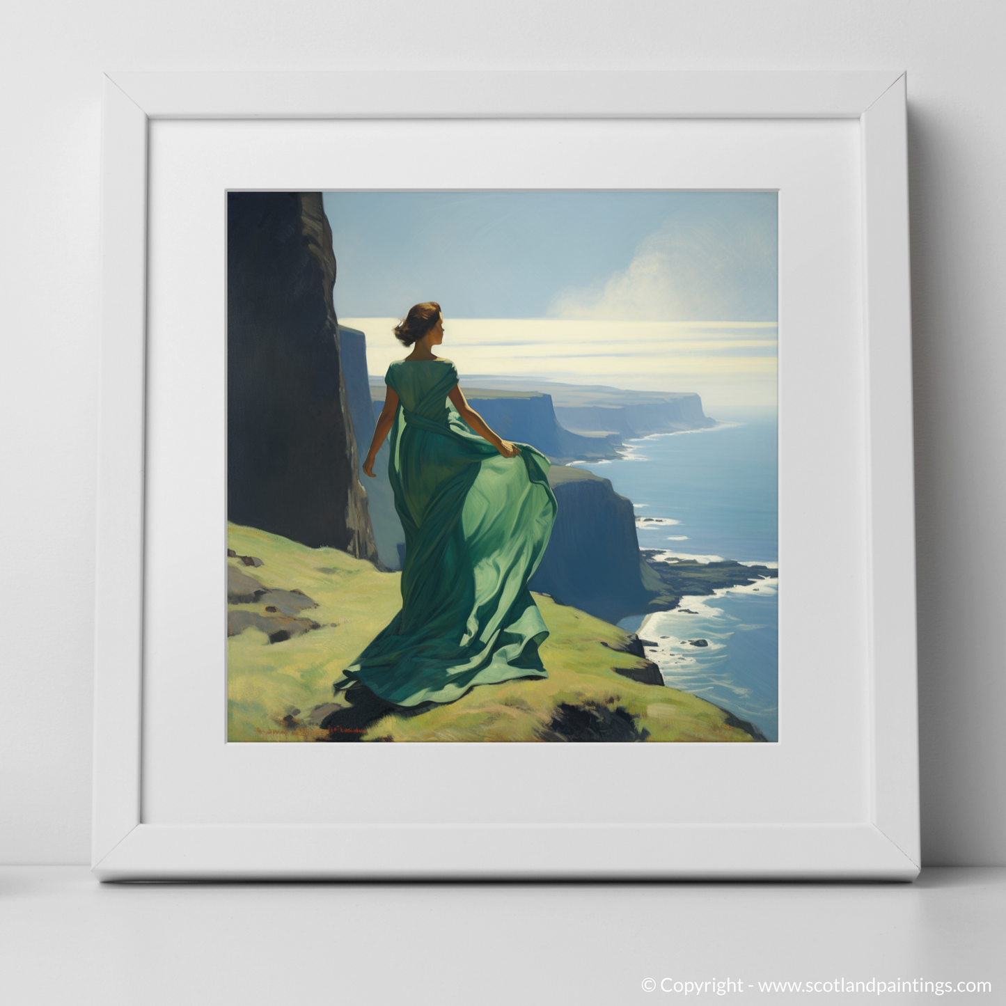 Majestic Solitude: Overlooking Skye's Cliffs