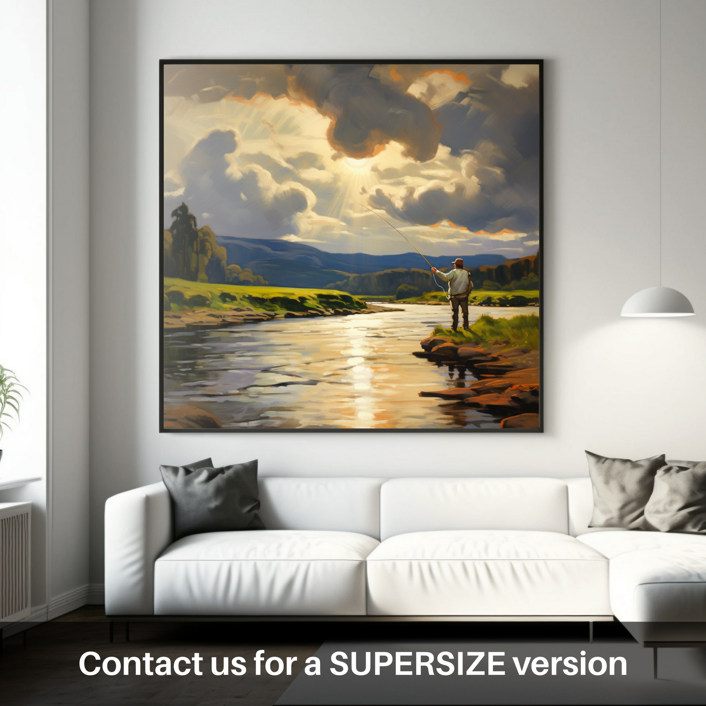 River Clyde Painting and Art Print. A Tranquil Interlude on the River Clyde