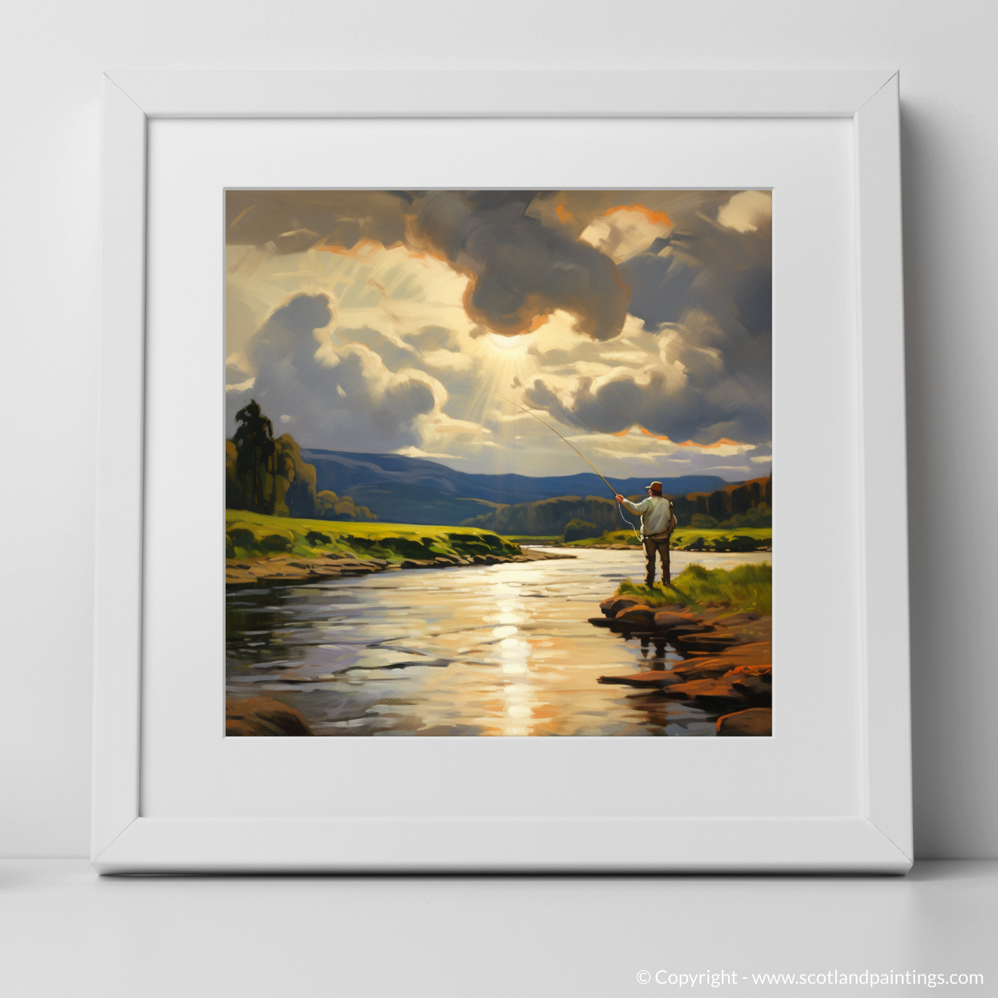 River Clyde Painting and Art Print. A Tranquil Interlude on the River Clyde