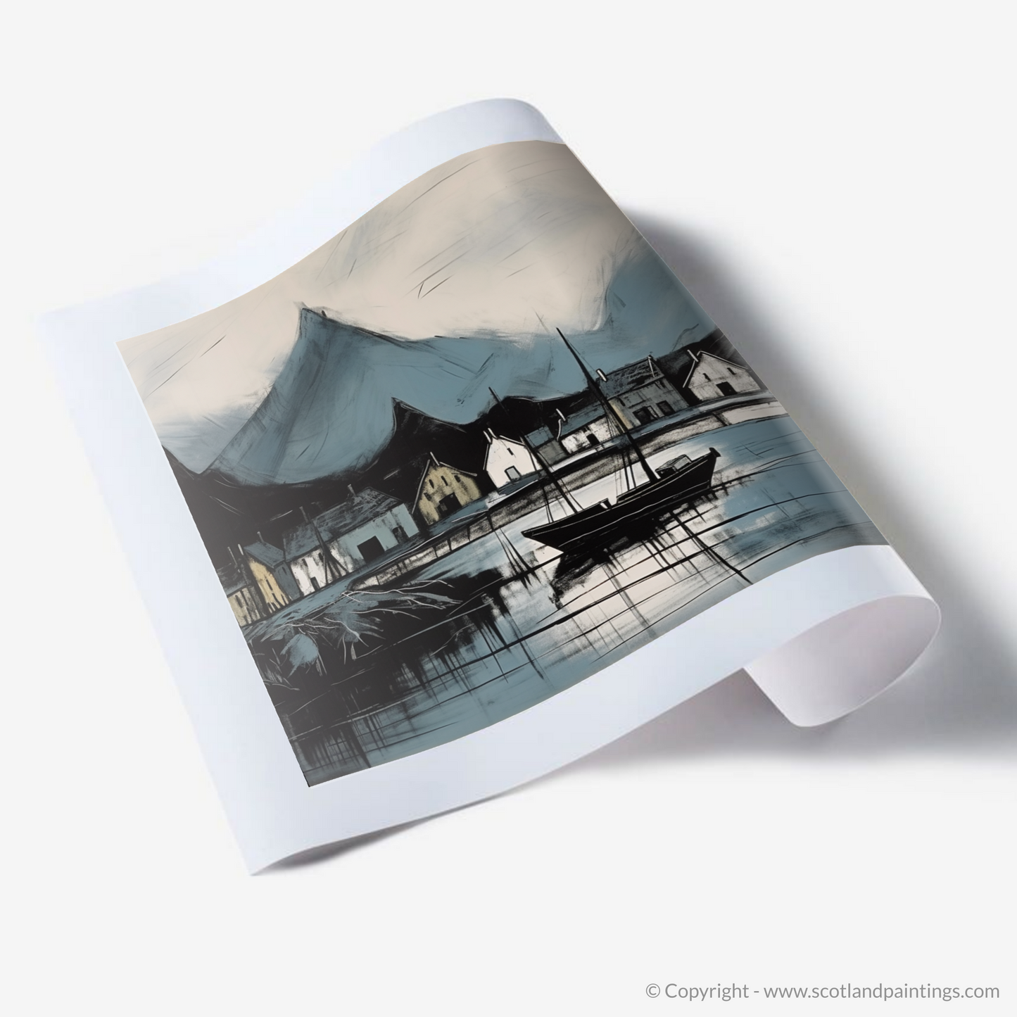 Painting and Art Print of Fort William, Highlands. Fort William: Harbour of the Highlands.