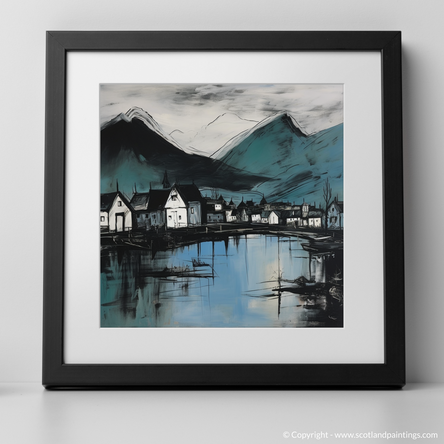 Painting and Art Print of Fort William, Highlands. Highland Serenity: An Illustrative Expression of Fort William.