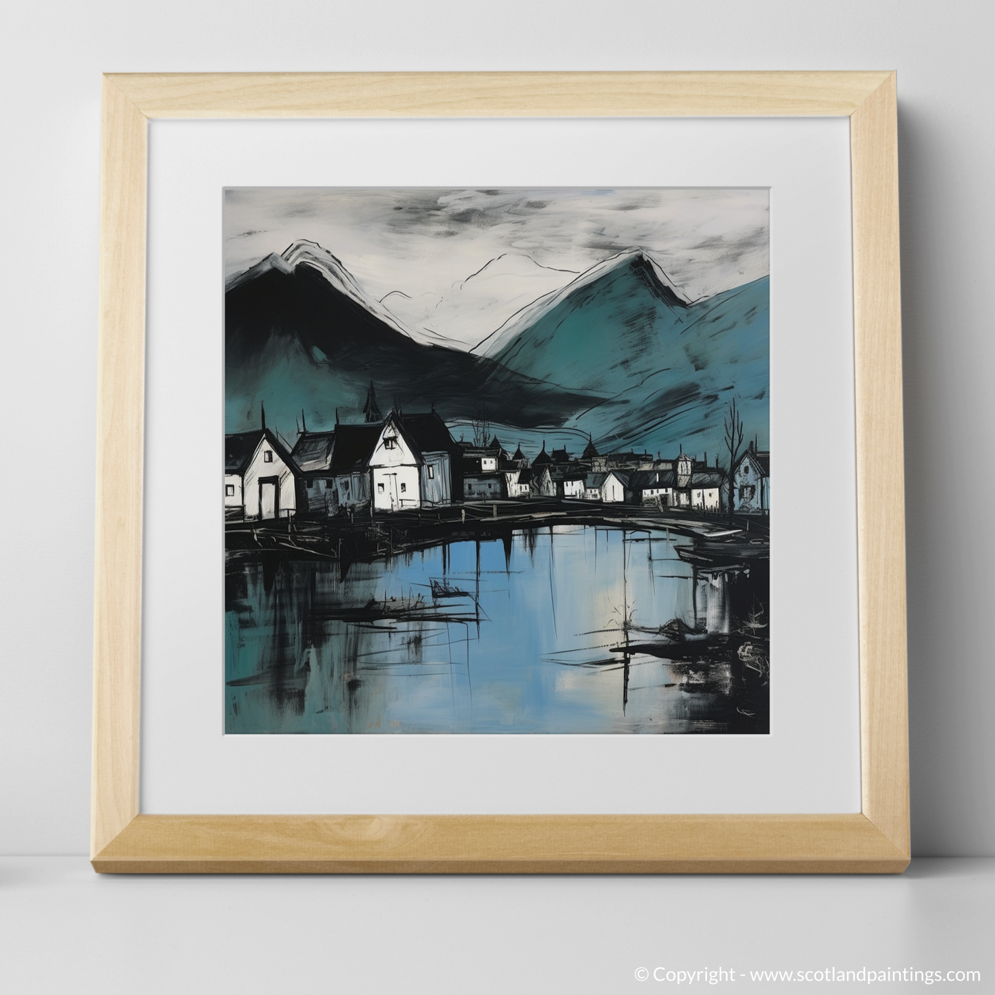 Painting and Art Print of Fort William, Highlands. Highland Serenity: An Illustrative Expression of Fort William.