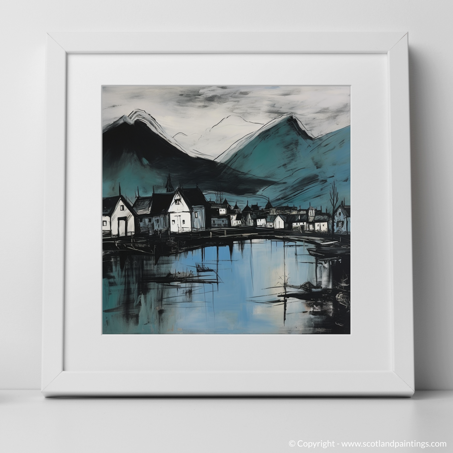 Painting and Art Print of Fort William, Highlands. Highland Serenity: An Illustrative Expression of Fort William.